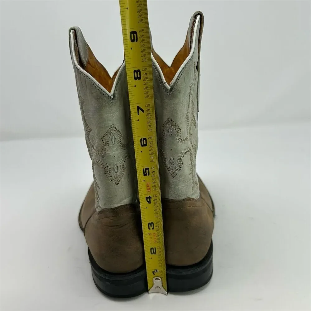 Rio Grande Youth Boys Western Pull On Cowboy Boots Embroidered US Size 2